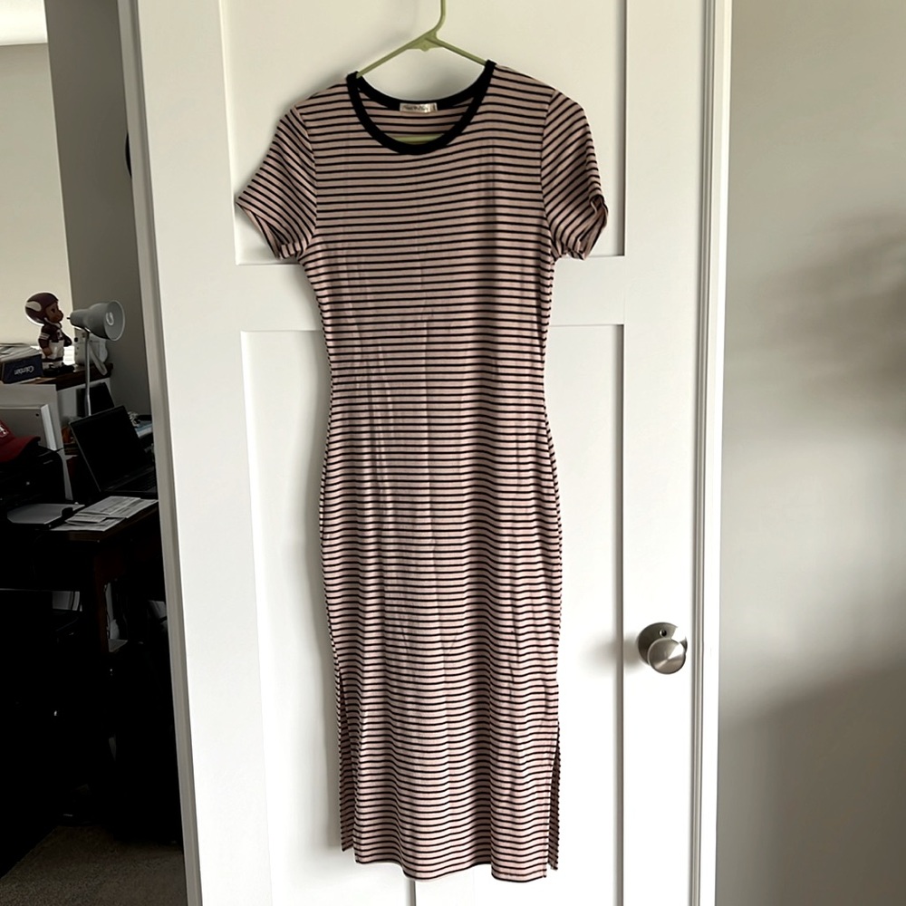 Striped maternity dress